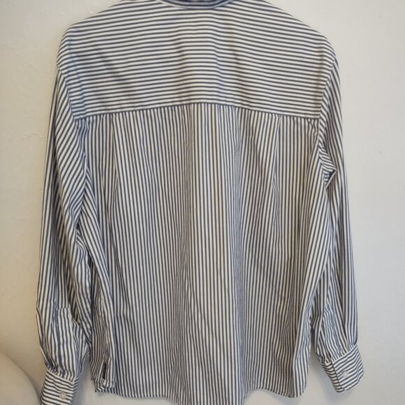 SOLD Vintage Liz Sport Striped Button Down Blouse Sz. XL - Picture 2 of 7